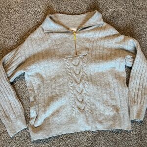 St. John's Bay Light Gray Cowl Neck Sweater